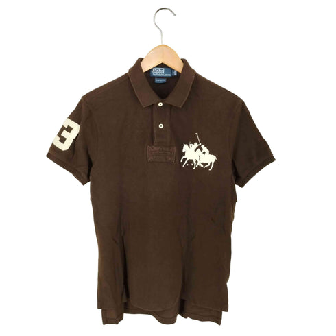 ポロバイラルフローレン Polo by RALPH LAUREN CUSTOM FIT ビッグポニー ナンバリング刺繍 鹿の子 ポロシャツ メンズ import:M