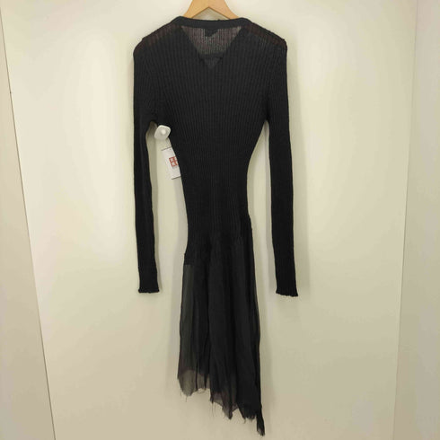 ジャンポールゴルチエフェム Jean Paul GAULTIER FEMME シースルー切り替え アシンメトリー ニットワンピース archive レディース 40