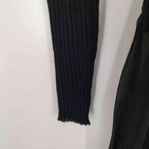 ジャンポールゴルチエフェム Jean Paul GAULTIER FEMME シースルー切り替え アシンメトリー ニットワンピース archive レディース 40