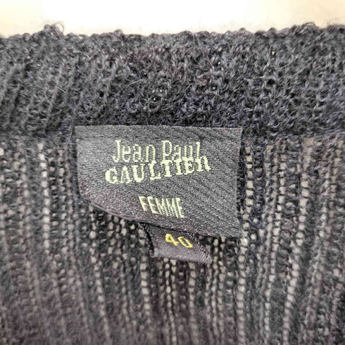 ジャンポールゴルチエフェム Jean Paul GAULTIER FEMME シースルー切り替え アシンメトリー ニットワンピース archive レディース 40
