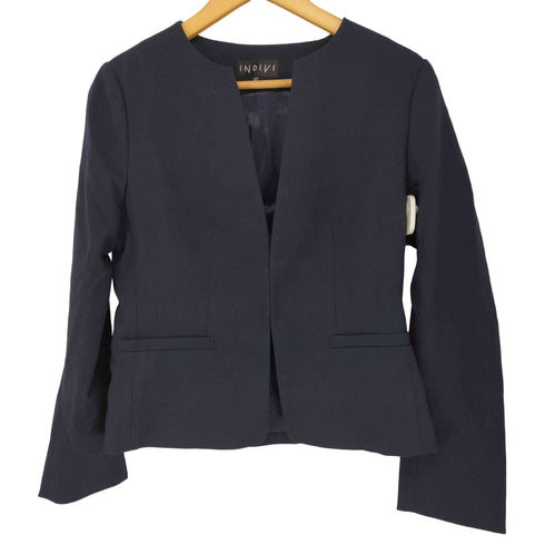 インディヴィ INDIVI ストレッチツィードノーカラージャケット レディース JPN:40