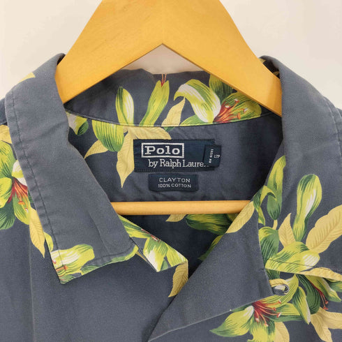 ポロバイラルフローレン Polo by RALPH LAUREN 90s CLAYTON クレイトン オープンカラー コットン アロハシャツ メンズ XL