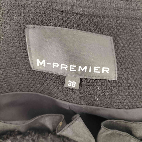 エムプルミエ M-PREMIER フリル フリンジ ノーカラージャケット レディース JPN:38