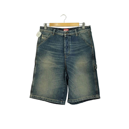ディーゼル DIESEL D-LIVERY-SHORT ウォッシュ加工 ボタンフライ デニム ショートパンツ ジョーツ メンズ 30