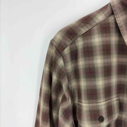 エディーバウアー Eddie Bauer 00s オンブレチェック L/S シャツ メンズ XS