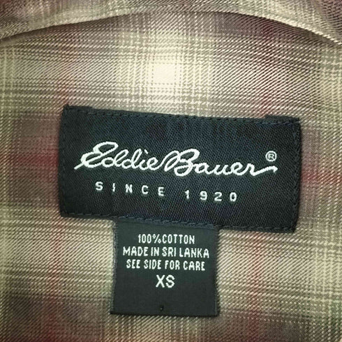 エディーバウアー Eddie Bauer 00s オンブレチェック L/S シャツ メンズ XS