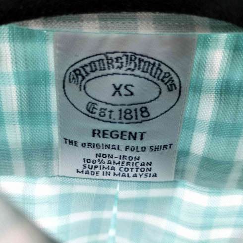 ブルックスブラザーズ BROOKS BROTHERS est.1818 regent チェックBDシャツ メンズ import:XS