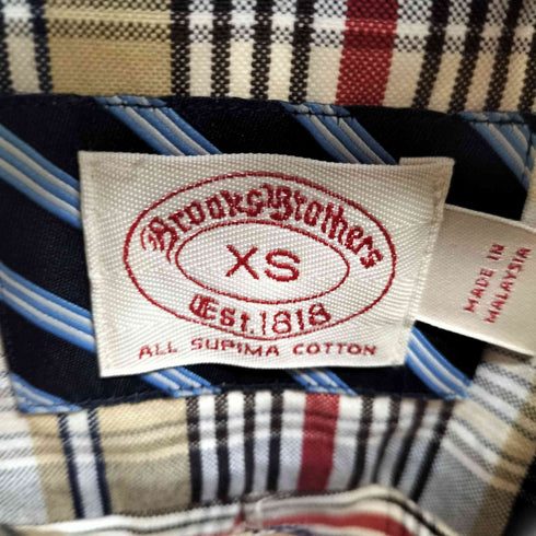 ブルックスブラザーズ BROOKS BROTHERS est.1818 チェック BDシャツ メンズ import:XS