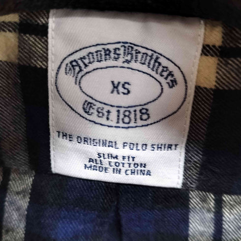 ブルックスブラザーズ BROOKS BROTHERS est.1818 チェック bd フランネルシャツ メンズ import:XS