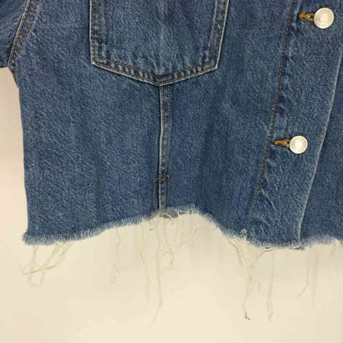 ザラ ZARA ショート丈デニムジャケット レディース import:M