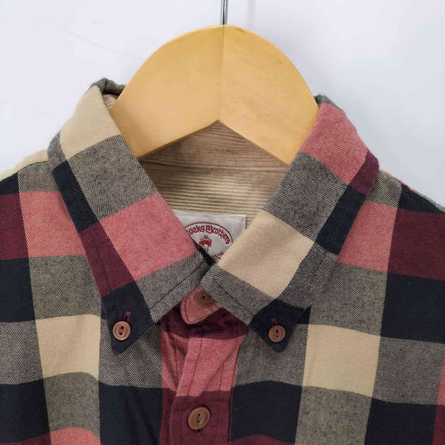 ブルックスブラザーズレッドフリース BROOKS BROTHERS REDFLEECE 猫目ボタン チェック BDシャツ メンズ import:XS