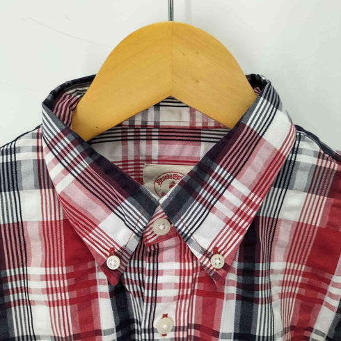 ブルックスブラザーズレッドフリース BROOKS BROTHERS REDFLEECE シアサッカー チェック BDシャツ メンズ import:XS