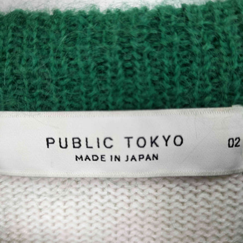 パブリックトウキョウ PUBLIC TOKYO ブロックチェックモヘアニット ビッグシルエット メンズ JPN:2