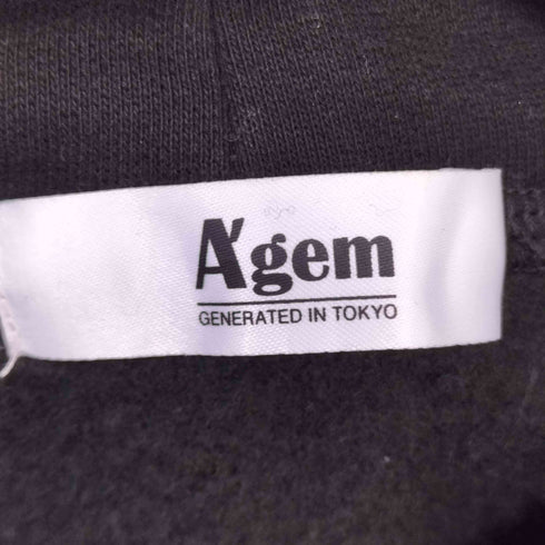 エージェム Agem オリジナルプリントグラフィックプルオーバーパーカー メンズ FREE