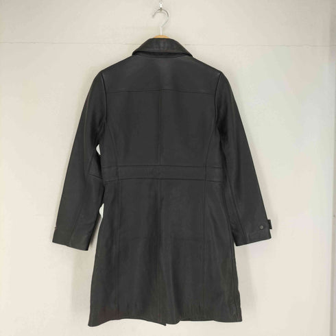 エディーバウアー Eddie Bauer 00S 比翼レザーコート レディース S