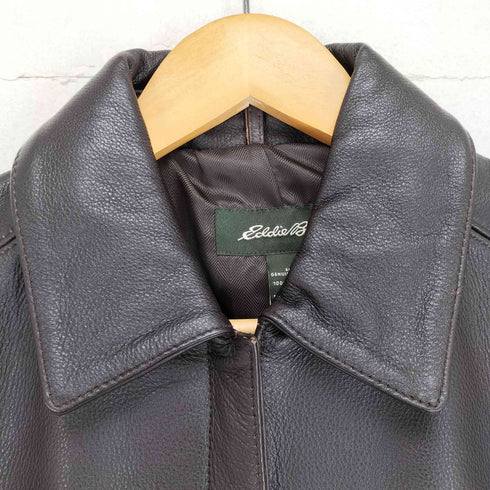 エディーバウアー Eddie Bauer 00S 比翼レザーコート レディース S