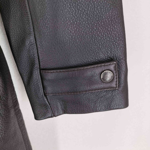 エディーバウアー Eddie Bauer 00S 比翼レザーコート レディース S