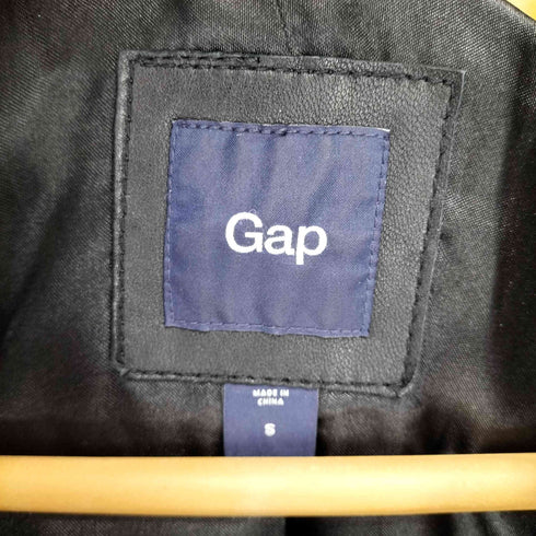ギャップ Gap 10S ハイネックレザージャケット レディース S