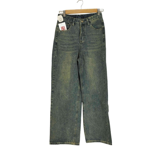 SHEENA Y2K ラインストーンデニムパンツ レディース JPN:S