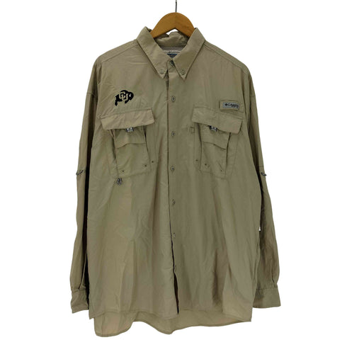 コロンビア Columbia PFG CU ロゴ 裏地メッシュ フィッシング シャツ メンズ import:XL