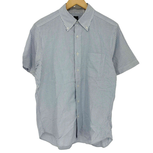 ビームスエフ BEAMS F ストライプボタンダウン半袖シャツ メンズ JPN:XL