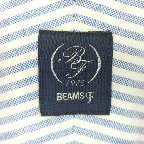 ビームスエフ BEAMS F ストライプボタンダウン半袖シャツ メンズ JPN:XL