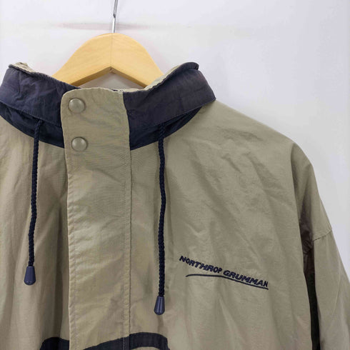 トライマウンテン TRI-MOUNTAIN 90S NORTHROP GRUMMAN 企業ロゴ 刺繍 パッカブルフード 裏地メッシュ ナイロン セーリング ジャケット メンズ import:XL