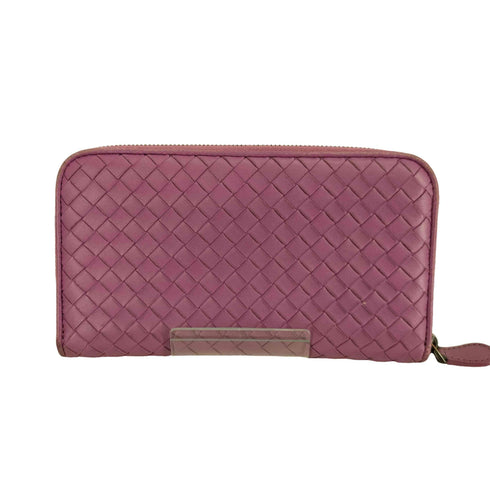 ボッテガヴェネタ BOTTEGA VENETA イントレチャート ラウンドジップ 長財布 レディース