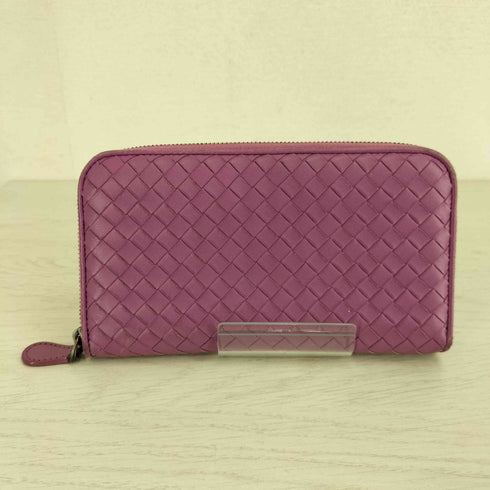 ボッテガヴェネタ BOTTEGA VENETA イントレチャート ラウンドジップ 長財布 レディース