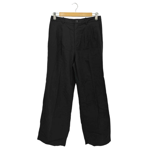 ユニクロ UNIQLO リネンブレンドタックワイドパンツ レディース JPN:L