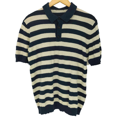 ロベルトコリーナ ROBERTO COLLINA パイルボーダーポロシャツ メンズ EUR:50