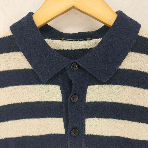 ロベルトコリーナ ROBERTO COLLINA パイルボーダーポロシャツ メンズ EUR:50
