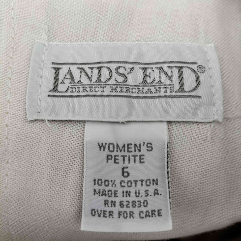 ランズエンド LANDS END USA製 2タックパンツ レディース 6