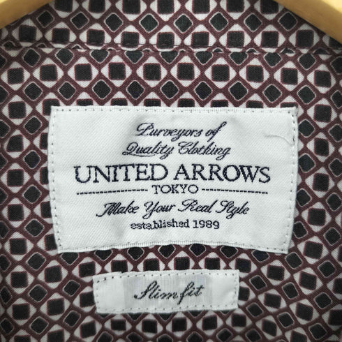 ユナイテッドアローズ UNITED ARROWS 総柄スリムフィットドレスシャツ メンズ 41