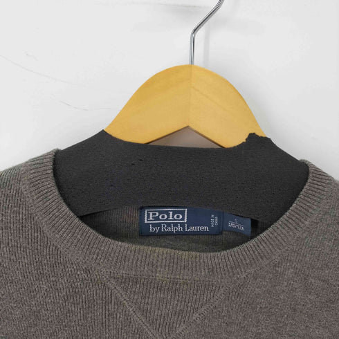 ポロバイラルフローレン Polo by RALPH LAUREN ポニー刺繍 前V クルーネックコットンニット メンズ import:S