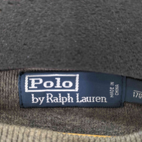 ポロバイラルフローレン Polo by RALPH LAUREN ポニー刺繍 前V クルーネックコットンニット メンズ import:S