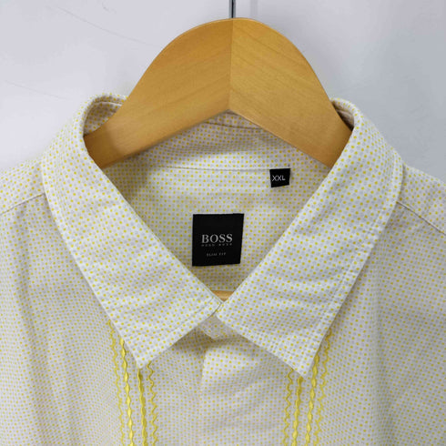 ボス BOSS SLIM FIT 模様柄キューバシャツ メンズ XXL
