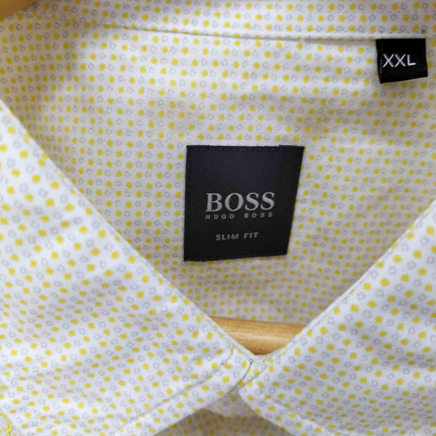 ボス BOSS SLIM FIT 模様柄キューバシャツ メンズ XXL