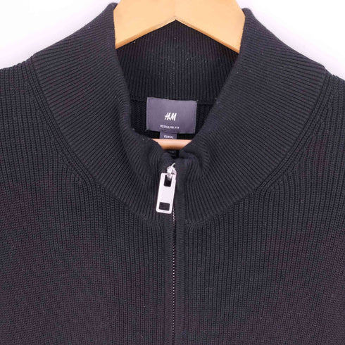 エイチアンドエム H&M REGULAR FIT ダブルジップ ドライバーズニット メンズ import:XL