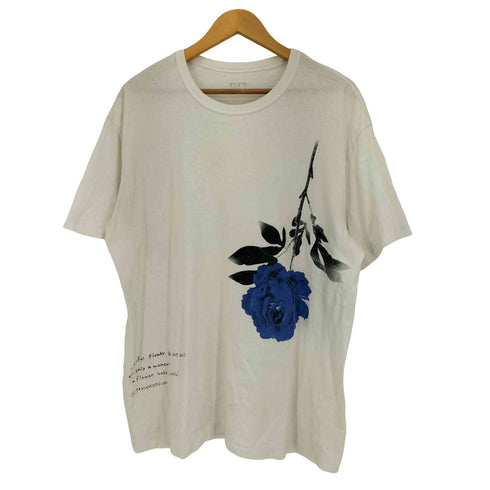 サイトバイヨウジヤマモト syte by Yohji Yamamoto 20ss CottonJersey Moment When a Flower Looks Beautiful T-Shirt 青薔薇 半袖Tシャツ メンズ
