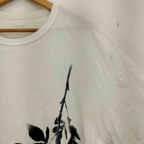 サイトバイヨウジヤマモト syte by Yohji Yamamoto 20ss CottonJersey Moment When a Flower Looks Beautiful T-Shirt 青薔薇 半袖Tシャツ メンズ