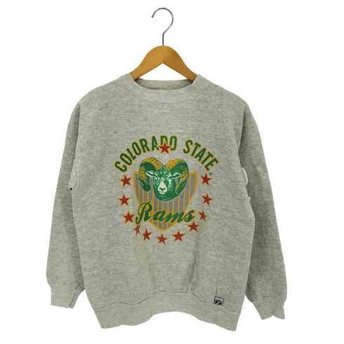 ロゴセブン LOGO7.INC 90s USA製 COLORADO STATE RAMS チームロゴ プリント クルーネック スウェット トレーナー メンズ M