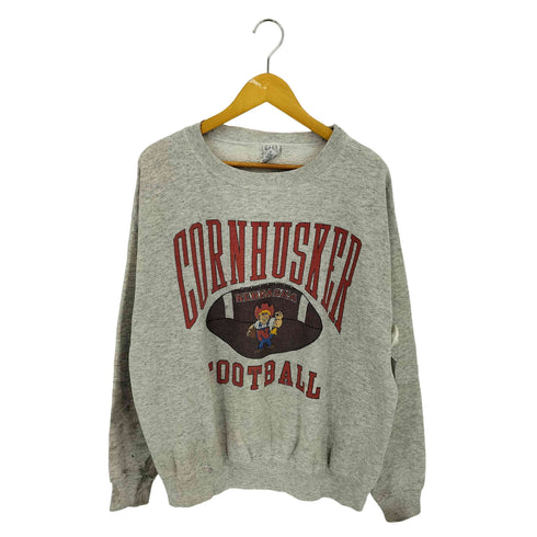 galt sand 90s USA製 CORNHUSKER NEBRASKA チームロゴデザイン クルーネック スウェット トレーナー メンズ XL
