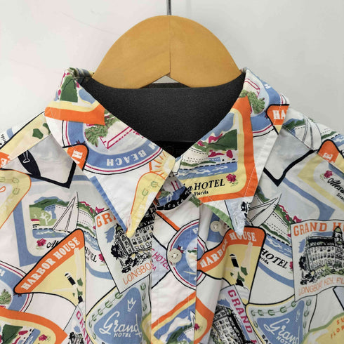 トミーヒルフィガー TOMMY HILFIGER 総柄 s/s BDシャツ メンズ import:L