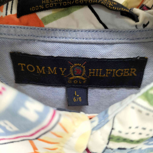 トミーヒルフィガー TOMMY HILFIGER 総柄 s/s BDシャツ メンズ import:L
