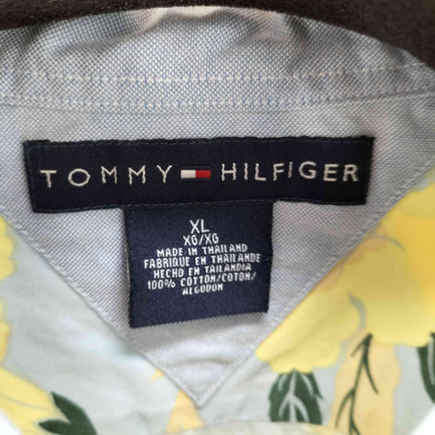 トミーヒルフィガー TOMMY HILFIGER フラワープリント s/s シャツ メンズ import:XL