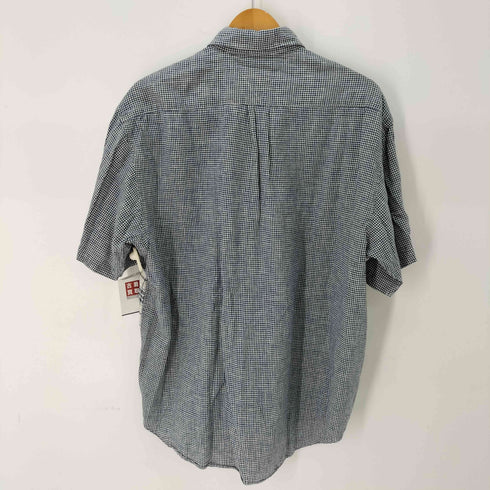 トミーヒルフィガー TOMMY HILFIGER クレイジーパターン リネンコットン s/s BDシャツ メンズ import:L