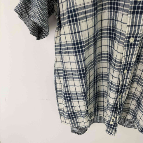 トミーヒルフィガー TOMMY HILFIGER クレイジーパターン リネンコットン s/s BDシャツ メンズ import:L