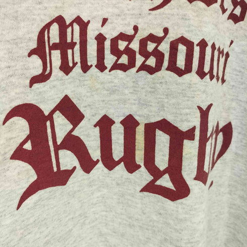 ラッセルアスレチック RUSSELL ATHLETIC 90-00s 刺繍タグ USA製 Southwest Missouri Rugby オールドイングリッシュ ロゴ クルーネック スウェット トレーナー メンズ XL