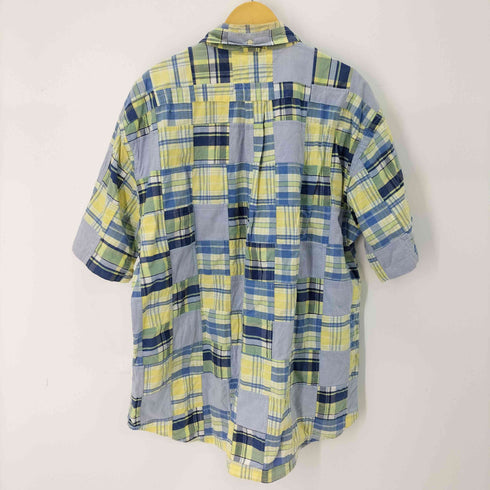 トミーヒルフィガー TOMMY HILFIGER パッチワーク s/s BDシャツ メンズ import:XL